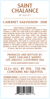 2018 Cabernet Sauvignon | Saint Chalance